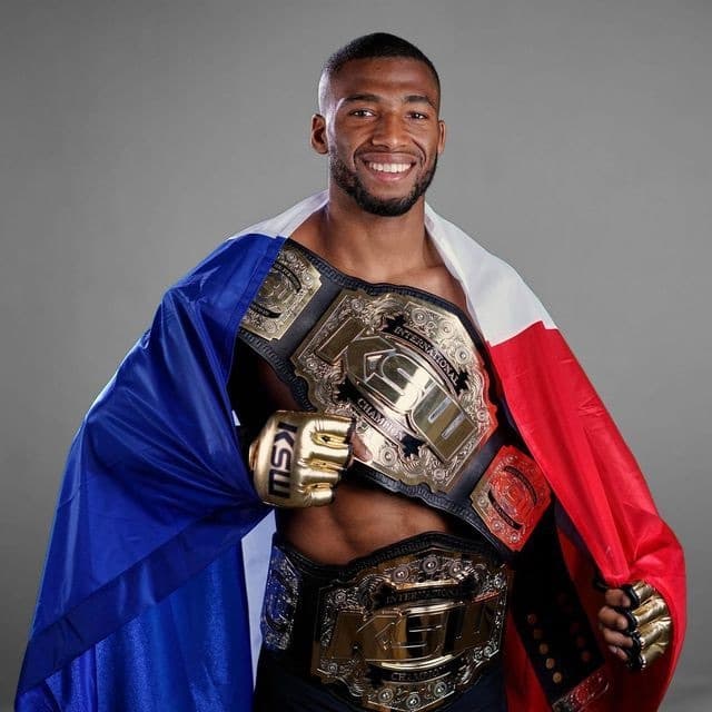 Salahdine Parnasse, ceinture KSW et drapeau français